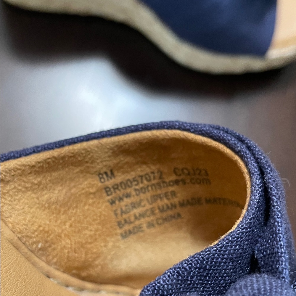 Born Women's Navy and Tan wedge sandals with Bow - Picture 5 of 11